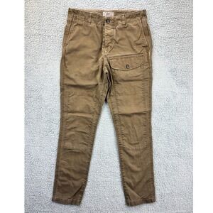 Jack Spade Cargo Pants Slim Fit Men's 30 Brown Warren Street Cotton Utility Flaw